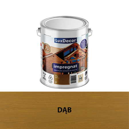 Impregnat do drewna dekoracyjno-ochronny LUXDECOR Dąb 9L