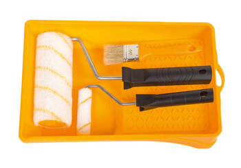 Zestaw malarski HARDY 2 wałki 18cm i 10 cm + pędzel 40mm + kuweta 35x25cm