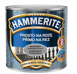 Farba HAMMERITE Prosto na rdzę srebrno-szary młotkowy 2,5 L
