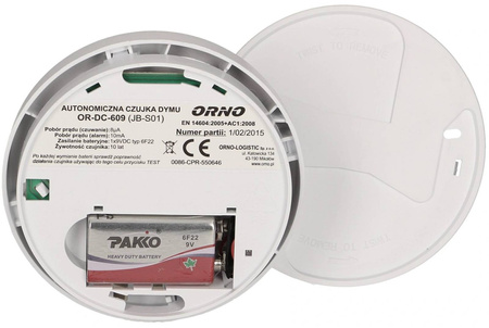 Czujnik tlenku węgla + czujnik dymu ORNO OR-DC-620