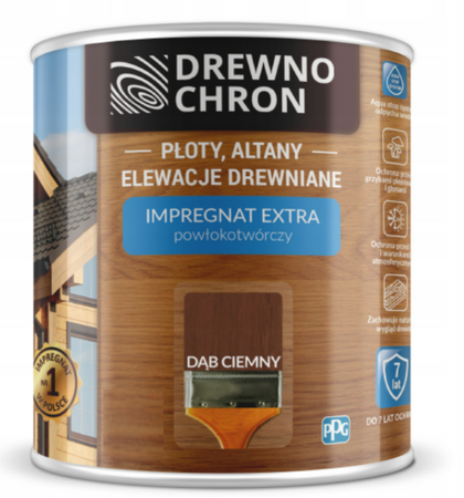 Impregnat Extra Powłokotwórczy DREWNOCHRON Dąb ciemny 0.75L