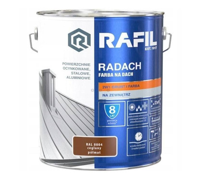 Farba dachowa RAFIL RADACH RAL8004ceglany 10L półmat
