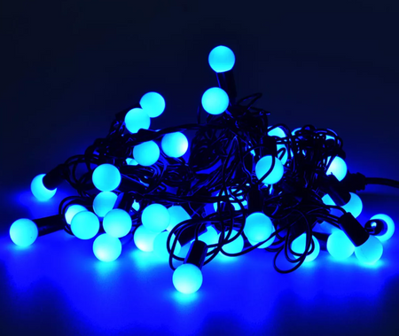 Lampki choinkowe INQ LED 50 niebieskie 5m