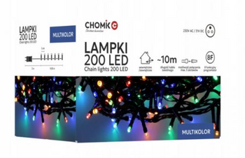 Lampki choinkowe LED 200L 13m multikolor