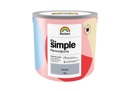 Farba plamoodporna BECKERS IT'S SIMPLE Smokey 2,5L