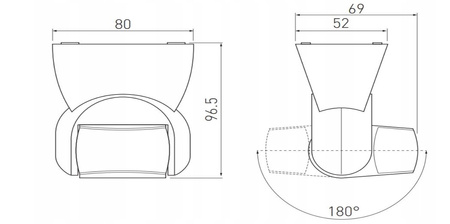 Czujnik ruchu GTV CR-9 naścienny
