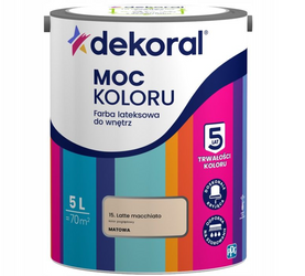 Farba lateksowa DEKORAL MOC KOLORU latte macchiato 5L