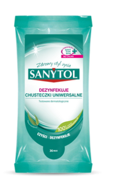 Dezynfekujące chusteczki uniwersalne SANYTOL 36szt.