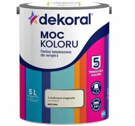 Farba lateksowa DEKORAL MOC KOLORU kwitnąca magnolia 5L