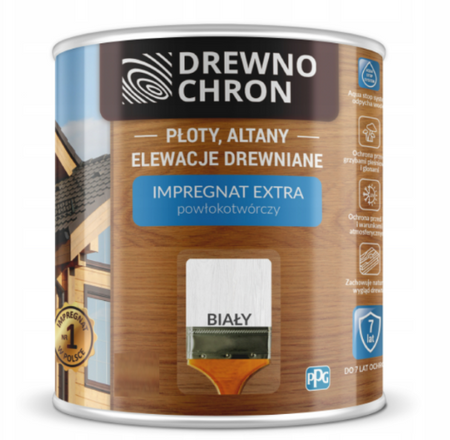 Impregnat Extra Powłokotwórczy DREWNOCHRON Biały 9L