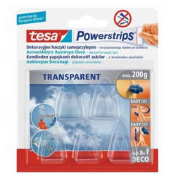 Haczyk samoprzylepny TESA POWERSTRIPS 5szt.przezroczysty