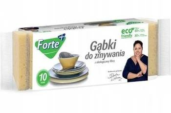 Gąbka do zmywania naczyń FORTE z ECO fibrą 10szt.