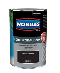 Farba chlorokauczukowa NOBILES czarny 0,9L
