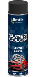 Lakier akrylowy BOSTIK SUPER COLOR AUTO ACRYL czarny mat 0,5L