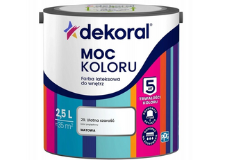 Farba lateksowa DEKORAL MOC KOLORU ulotna szarość 5L