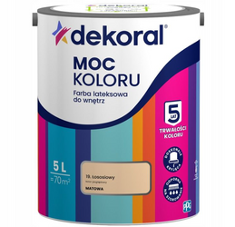 Farba lateksowa DEKORAL MOC KOLORU łososiowy 5L