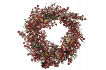 Wianek świąteczny 20LED EMOS 38cm ciepły biały 3xAA timer