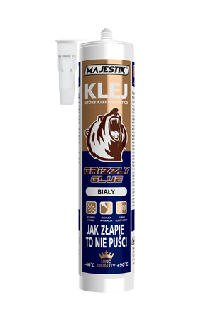 Klej  montażowy uniwersalny GRIZZLY GLUE MAJESTIK Biały 290 ml