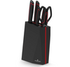 Zestaw 4 noży i nożyczki w bloku ZWIEGER RED LINE 6 elementów
