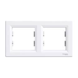 Ramka podwójna pozioma SCHNEIDER Asfora biały EPH5800221