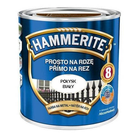 Farba HAMMERITE Prosto na rdzę biały połysk 0,7 L