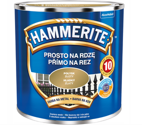 Farba HAMMERITE Prosto na rdzę złoty połysk 0,25L