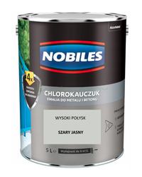 Farba chlorokauczukowa NOBILES szary jasny 5L