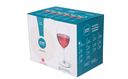 Komplet kieliszków do wina czerwonego Altom Design DIAMOND 6x330ml