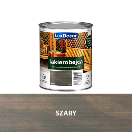 Lakierobejca do drewna LUXDECOR szary 0,2L
