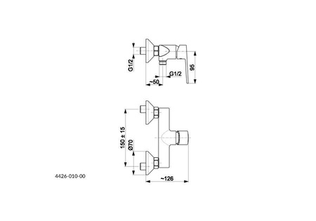 Bateria umywalkowa AGAT KFA ARMATURA 4426-010-00