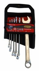 Klucze płasko-oczkowe 8-17mm komplet 6szt. MODECO MN-51-236