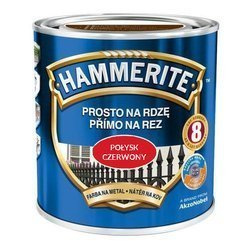 Farba HAMMERITE Prosto na rdzę czerwony połysk 0,7 L