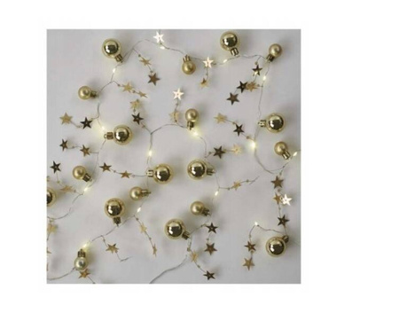 Girlanda świąteczna EMOS 20 LED Gold kulki
