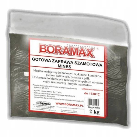 Gotowa zaprawa szamotowa BORAMAX 2kg