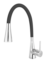 Bateria kuchenna z elastyczną wylewką FERRO Zumba II BZA42B czarna