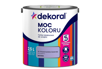 Farba lateksowa DEKORAL MOC KOLORU prowansalska lawenda 2,5L