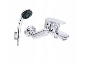 Bateria wannowa ścienna SIGMA z zestawem prysznicowym