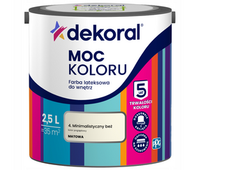 Farba lateksowa DEKORAL MOC KOLORU minimalistyczny beż 2,5L