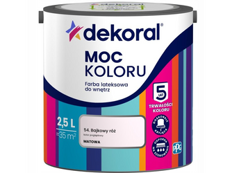 Farba lateksowa DEKORAL MOC KOLORU bajkowy róż 2,5L