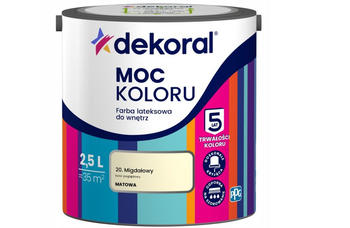 Farba lateksowa DEKORAL MOC KOLORU migdałowy 2,5L