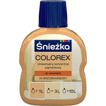 Pigment do farb ŚNIEŻKA COLOREX 20 Brzoskwiniowy 100ml