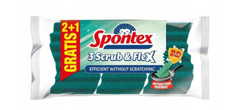 Zmywak kuchenny SPONTEX antybakteryjny 3szt