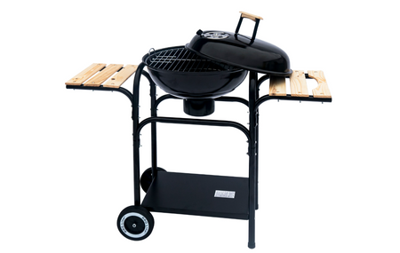 Grill węglowy ze stalową pokrywą i półkami MIRPOL 43X43cm