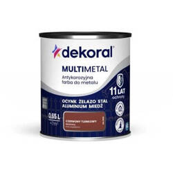 Farba do metalu DEKORAL Multimetal Czerw tl 0,65L