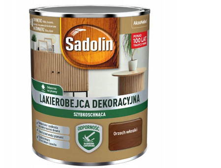 Lakierobejca SADOLIN Dekor0,7Lsatyna orzech włoski