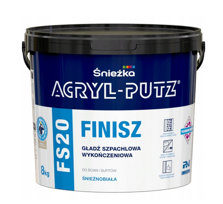 Gładź Szpachlowa ŚNIEŻKA ACRYL- PUTZ FINISZ 8kg