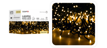 Lampki choinkowe LED 400L CLUSTER 7m ciepły biały