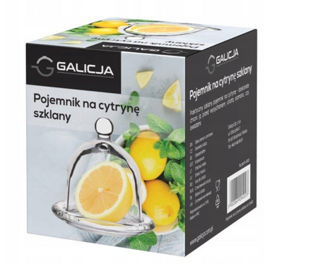 Pojemnik szklany na cytrynę z kloszem GALICJA