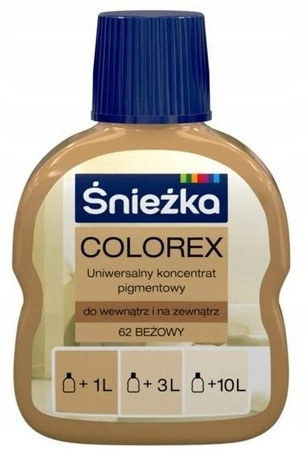 Pigment do farb ŚNIEŻKA COLOREX 62 Beżowy 100ml
