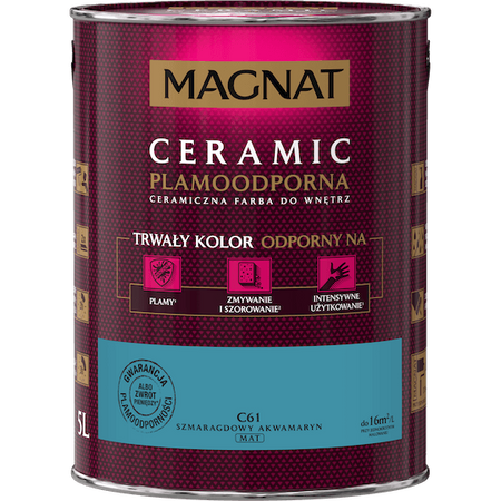 Farba MAGNAT CERAMIC Szmaragdowy Akwamaryn 2,5L
